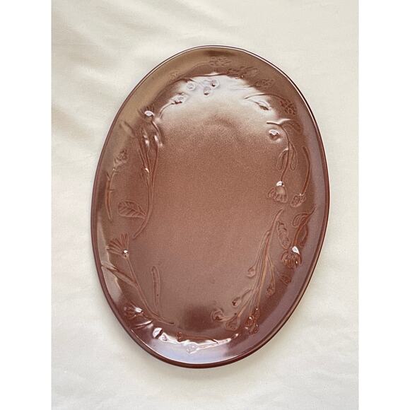 Stoneware Floral Border Oval Serving Platter - Threshold™ - Picture 3 of 7
